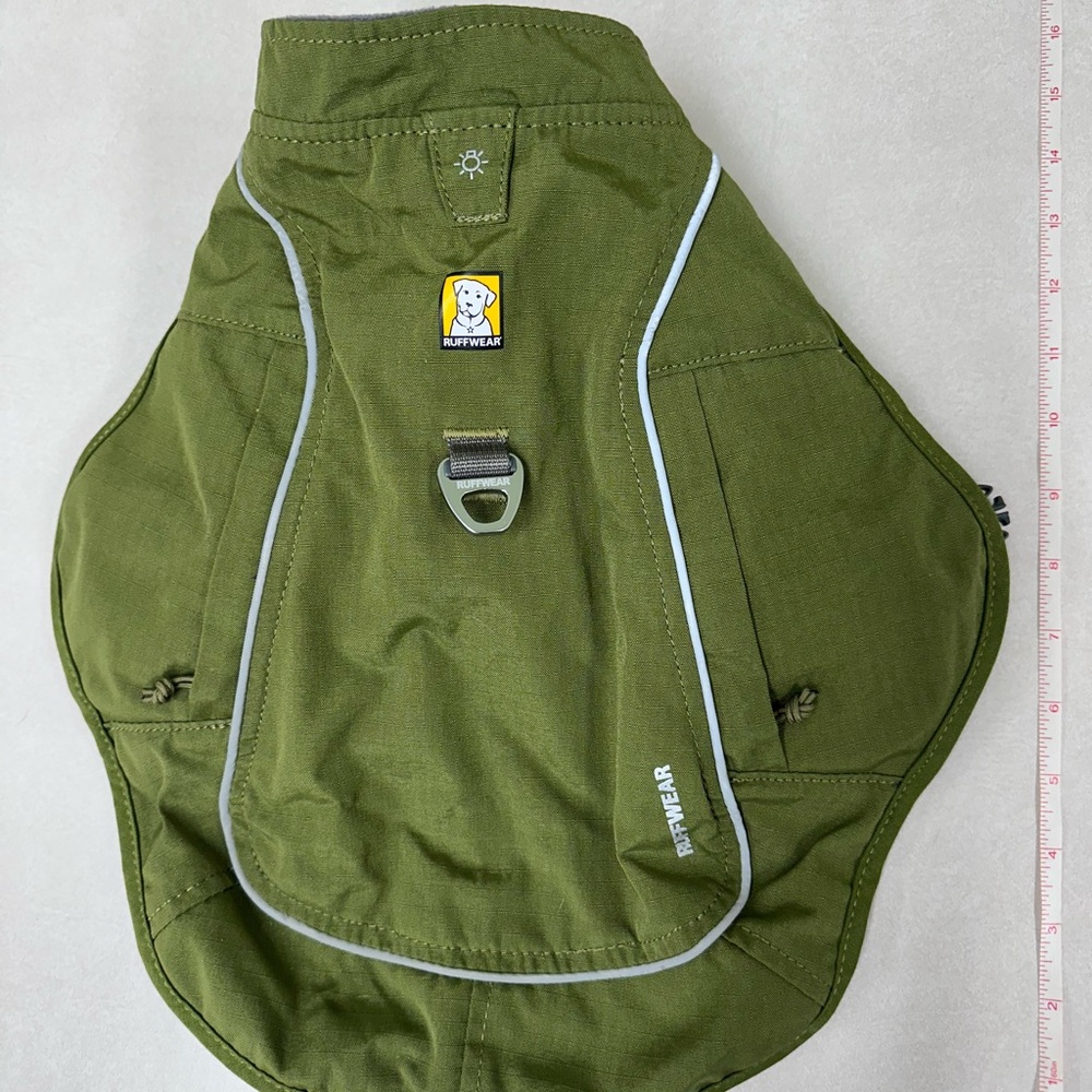 RuffWear XS Green Overcoat Fuse™ Vest - Jacket-Harness Combo